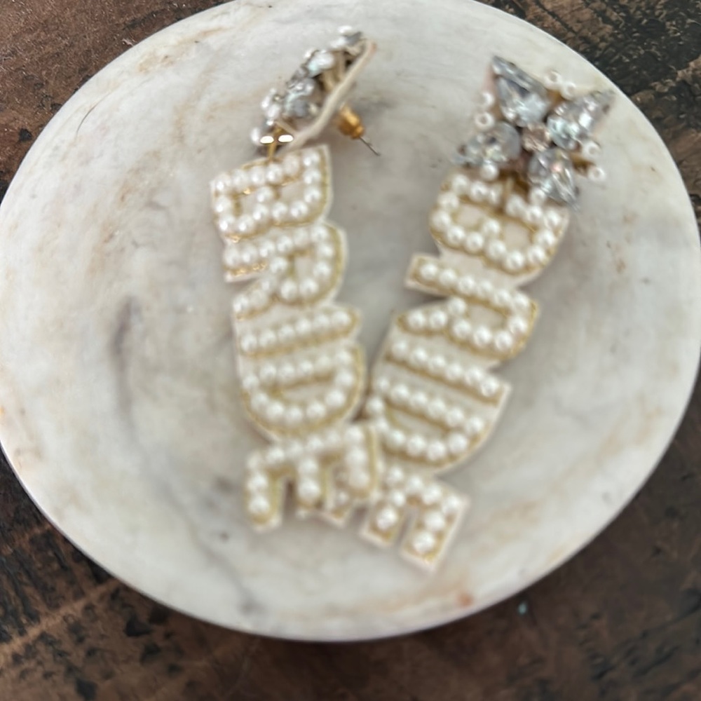 “BRIDE” earrings!